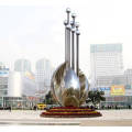 Moderne große berühmte Kunst Edelstahl Skulptur für Garten Dekoration